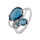 Женское серебряное кольцо с топазами, 1760171