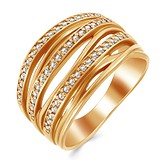 Золотое обручальное кольцо с куб. циркониями, 1772715