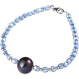 Жіночий Срібний браслет з перлами і ювелір. склом, 1604012