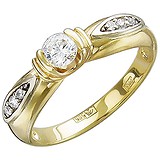 Золотое кольцо с куб. циркониями, 1604780