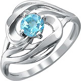 Женское серебряное кольцо с топазом, 1610924