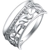 Женское серебряное кольцо с куб. циркониями, 1613996