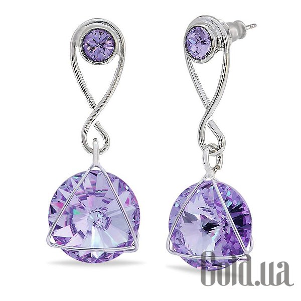

Серьги с подвесками Kobi, Стальной, Серьги с кристаллами Swarovski