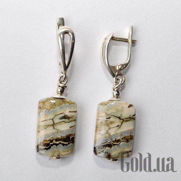 

Серьги с подвесками Borisov Jewelry, Серебряные серьги из зуба мамонта