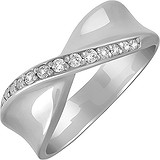Женское серебряное кольцо с куб. циркониями, 1654700