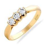Золота обручка з кристалами Swarovski, 1666732