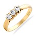 Золотое обручальное кольцо с кристаллами Swarovski - фото 1