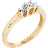 Золотое кольцо с бриллиантами, 1672876