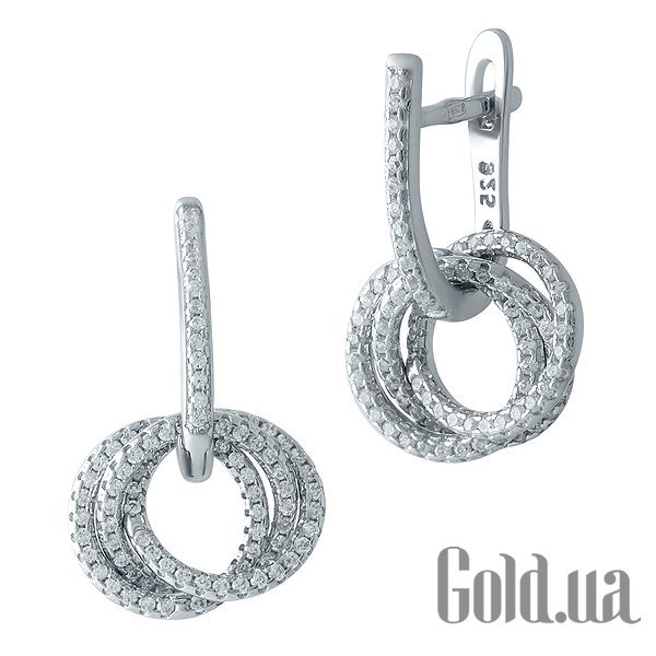 

Серьги с подвесками Fresh Jewelry, Серебряные серьги с куб. циркониями