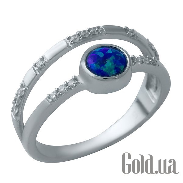 

Женские кольца Fresh Jewelry, Женское серебряное кольцо с опалом и куб. циркониями, 18