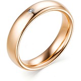 Золотое обручальное кольцо с бриллиантом, 1696940