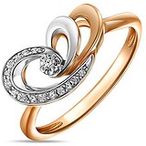 Женское золотое кольцо с бриллиантами, 1711788