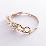 Жіночий золотий браслет з куб. цирконіями і емаллю, 1753772