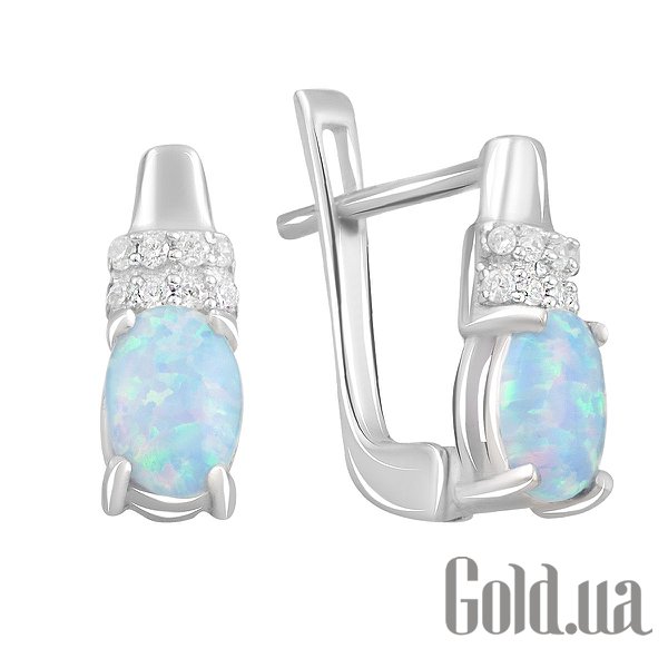 

Серьги Fresh Jewelry, Серебряные серьги с куб. циркониями и опалами