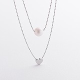 Серебряное колье с культив. жемчугом, 1793708