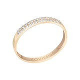 Золотое обручальное кольцо с бриллиантами, 232620
