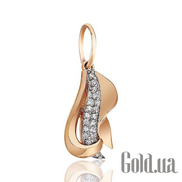 

Женский кулон Украина, Золотой кулон с куб. циркониями