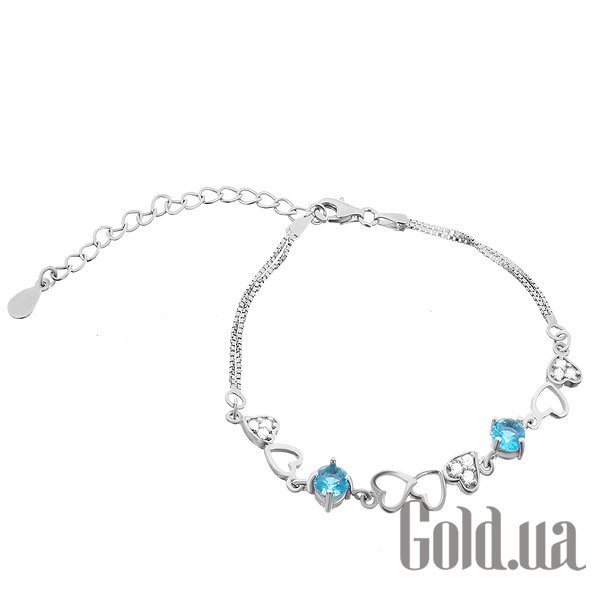 

Женские браслеты Silvex925, Женский серебряный браслет с куб. циркониями, 16