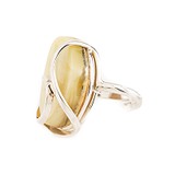 Женское серебряное кольцо с янтарем, 1314989