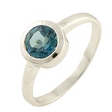 Женское серебряное кольцо с топазом, 1400237