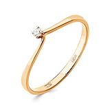 Золотое кольцо с бриллиантом, 1512621