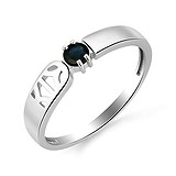 Женское серебряное кольцо с сапфиром, 1516205