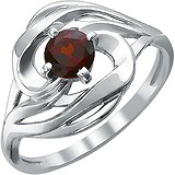 Женское серебряное кольцо с гранатом, 1610925