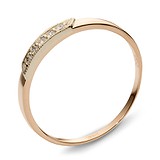 Золотое обручальное кольцо с бриллиантами, 1612973
