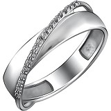 Женское серебряное кольцо с куб. циркониями, 1613997