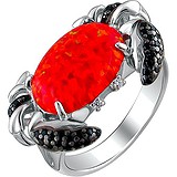 Женское серебряное кольцо с шпинелями и опалом, 1635501
