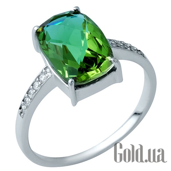 

Женские кольца Fresh Jewelry, Женское серебряное кольцо с султанитом и куб. циркониями, 17