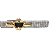 Золотой зажим для галстука с бриллиантами и ониксом, 1658797