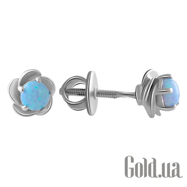 

Серьги-гвоздики Fresh Jewelry, Серебряные серьги с опалами