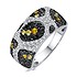 Женское серебряное кольцо с куб. циркониями и шпинелями - фото 1