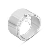 Женское серебряное кольцо с куб. циркониями (2144014), фото