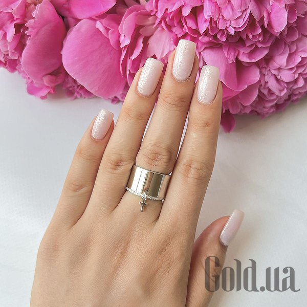 Каблучка Fresh Jewelry Жіноча срібна каблучка з куб. цирконіями, 16.5