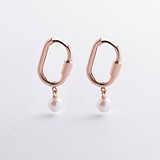 Золотые серьги с культив. жемчугом, 1796269