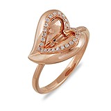 Золотое кольцо с бриллиантами, 008877