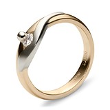 Женское золотое кольцо с бриллиантом, 1605550
