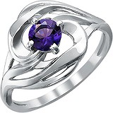 Женское серебряное кольцо с аметистом, 1610926
