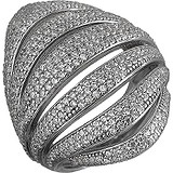 Женское серебряное кольцо с куб. циркониями, 1620654