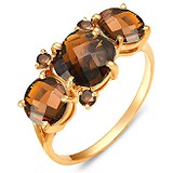 Женское золотое кольцо с раухтопазами, 1635502