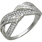 Женское серебряное кольцо с куб. циркониями, 1636270