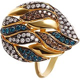 Женское золотое кольцо с бриллиантами, 1668526