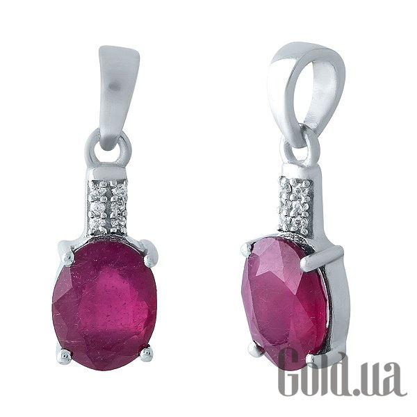 

Женские кулоны Fresh Jewelry, Серебряный кулон с рубином и куб. циркониями
