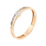 Золотое обручальное кольцо с бриллиантами, 1727150