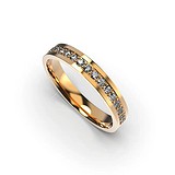 Золотое обручальное кольцо с бриллиантами, 1768366