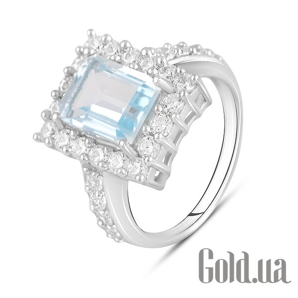 

Женские кольца Fresh Jewelry, Женское серебряное кольцо с куб. циркониями и топазом, 16