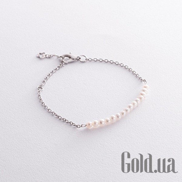 

Женские браслеты Украина, Женский серебряный браслет с культив. жемчугом, 15