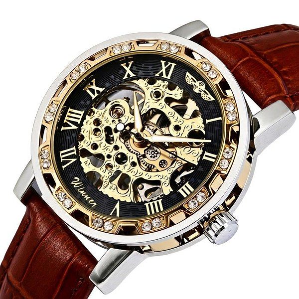 Winner Женские часы Naturale Skeleton Leather 3915 bt3915